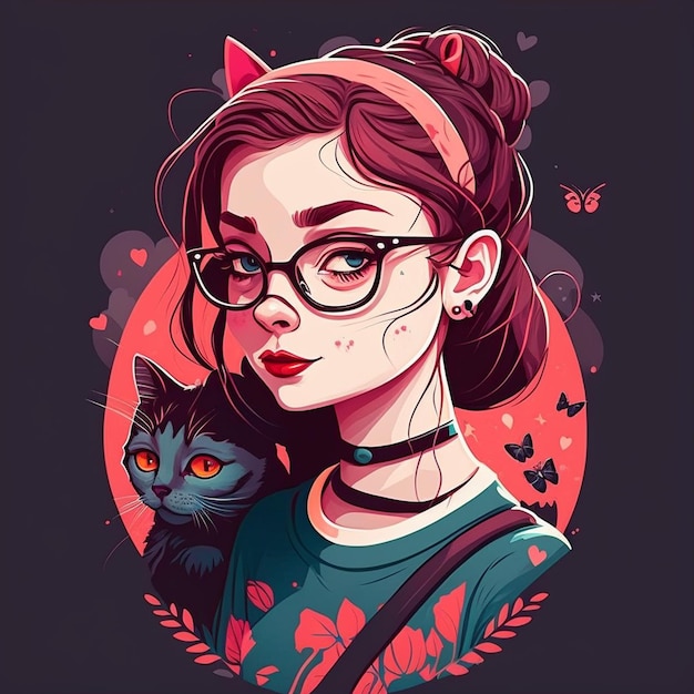 Ilustracja wektorowa Cat Valentine