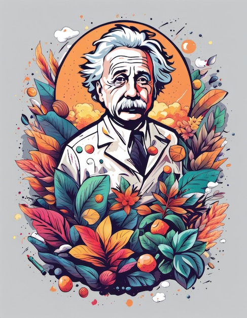 Ilustracja wektorowa Einsteina