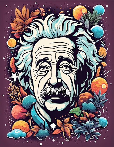 Zdjęcie ilustracja wektorowa einsteina