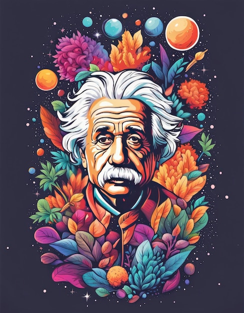 Ilustracja wektorowa Einsteina