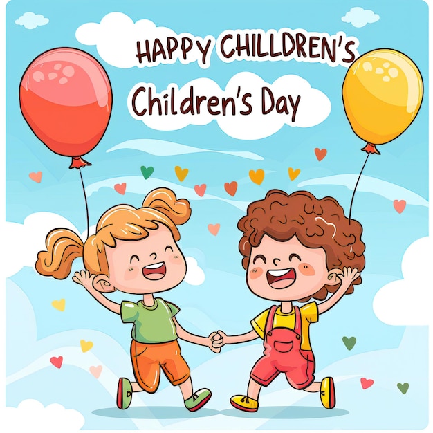 Ilustracja wektorowa koncepcji Dnia Radości dla Dzieci