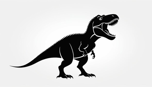 Ilustracja Wektorowa Krzyczącego Tyrannosaurusa Rexa W Stylu Płaskim