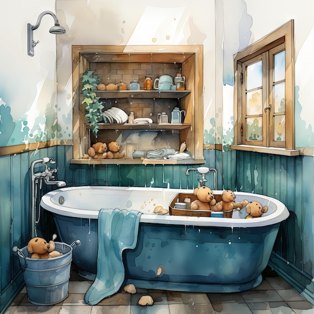 Ilustracja wektorowa łazienki