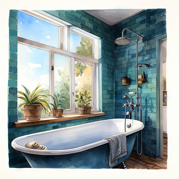 Ilustracja wektorowa łazienki
