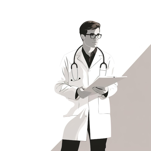 Ilustracja wektorowa lekarza dzień ilustracja dzień lekarza