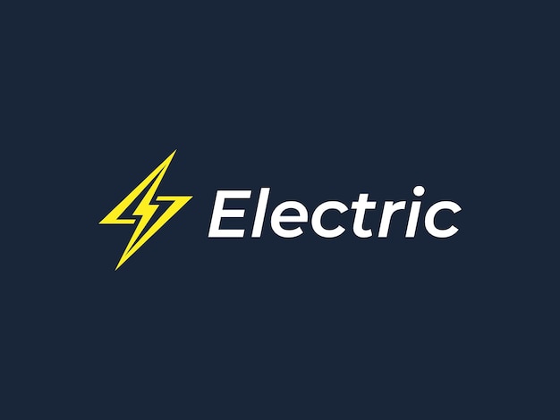 Ilustracja wektorowa logo elektrycznego wzór logo energii błyskawicznej