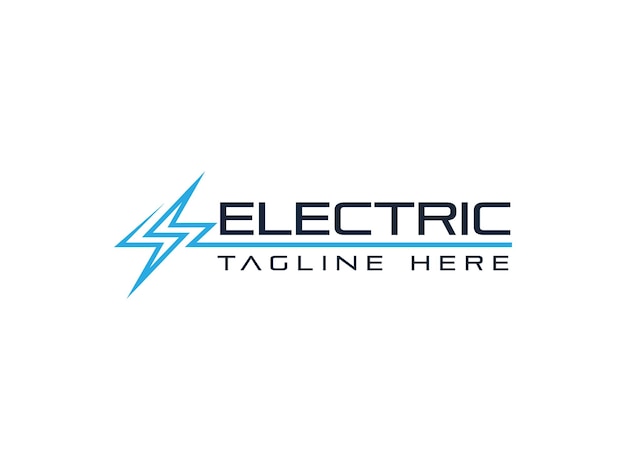 Ilustracja wektorowa logo elektrycznego wzór logo energii błyskawicznej
