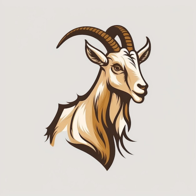 Ilustracja wektorowa logo kozy