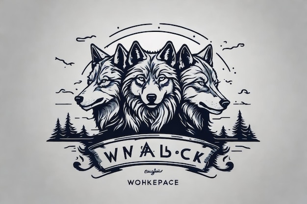 Ilustracja Wektorowa Logo Twarz Wilka