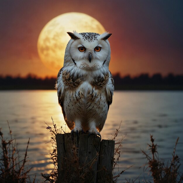 Ilustracja wektorowa Majestic Tyto Alba Owl