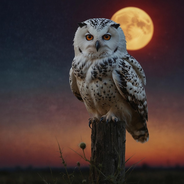 Ilustracja wektorowa Majestic Tyto Alba Owl