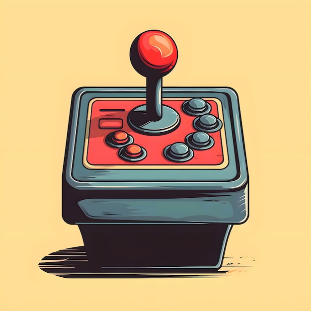 Zdjęcie ilustracja wektorowa retro gamepad