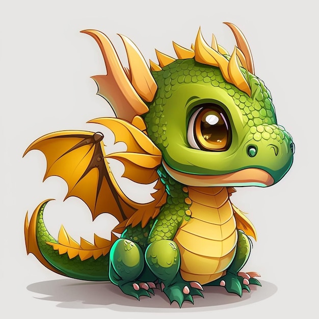 Ilustracja wektorowa w stylu gry Cartoon Dragon