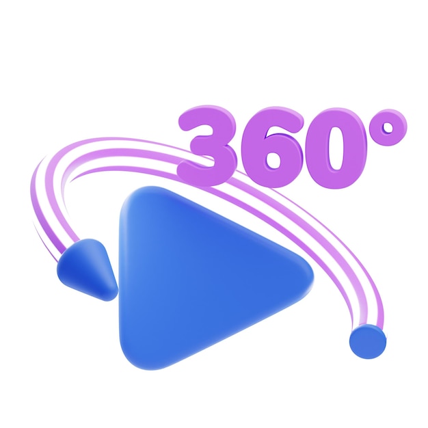 Ilustracja wideo 3D w 360 stopniach