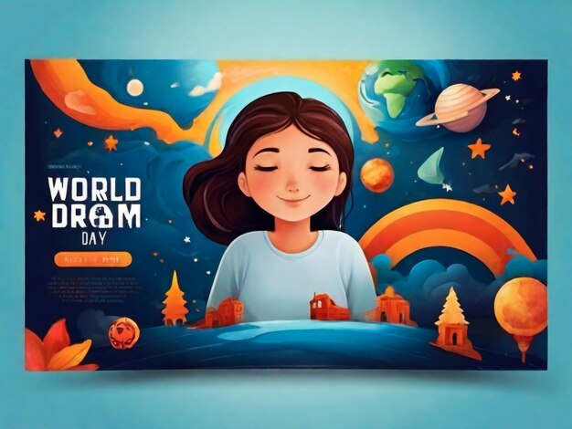 Ilustracja World Dream Day Banner Design