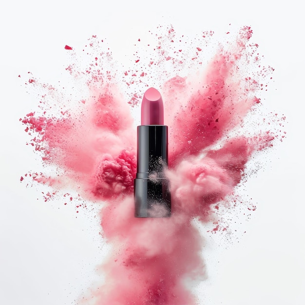 Zdjęcie ilustracja wybuchowy różowy pył różowy do zdjęć komercyjnych