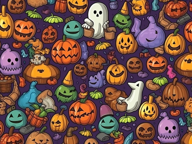 Ilustracja wzór motywu Halloween
