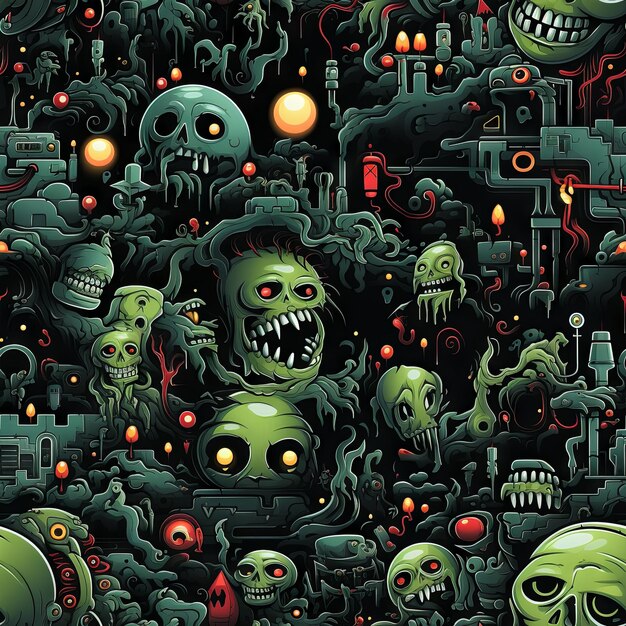 Ilustracja wzoru zombie