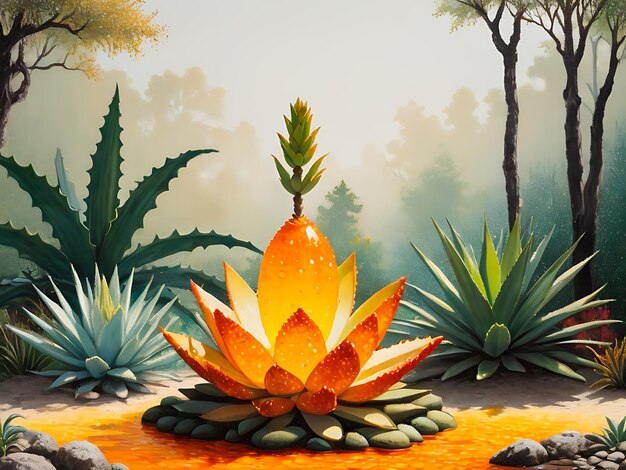 Ilustracja z aloe vera