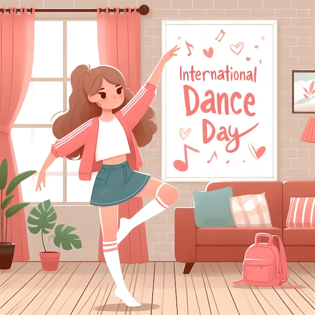 Zdjęcie ilustracja z międzynarodowego dnia tańca
