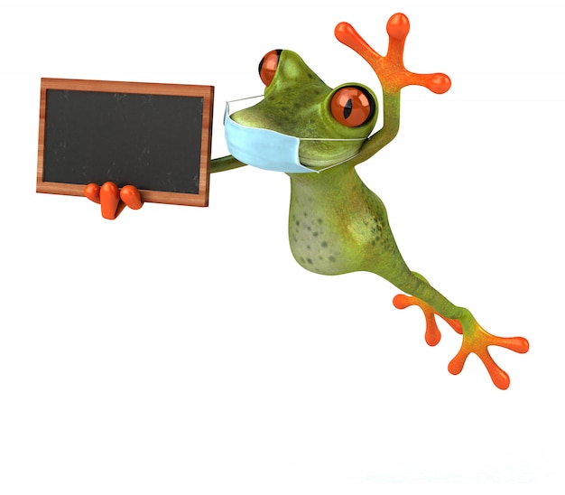 Ilustracja żaba z maską