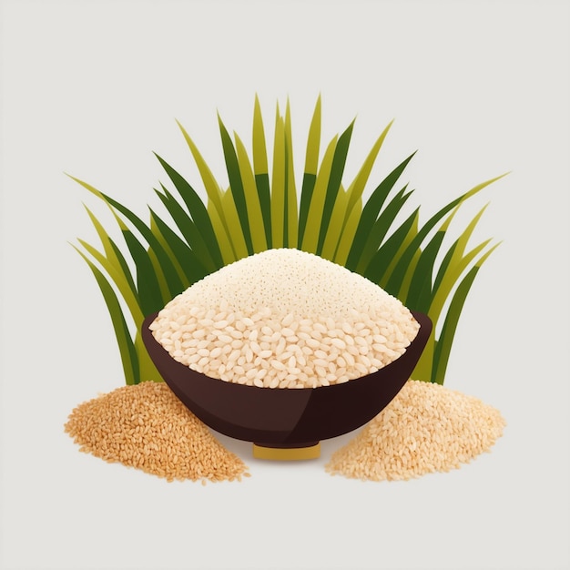 Ilustracja ziarna ryżu