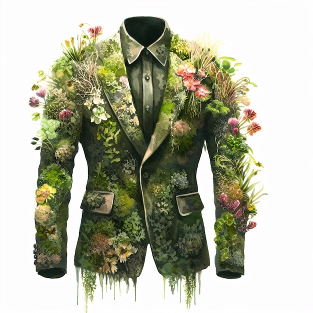 Ilustracja zrównoważonej zielonej mody
