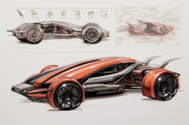 Ilustracje konstrukcji pojazdu koncepcyjnego