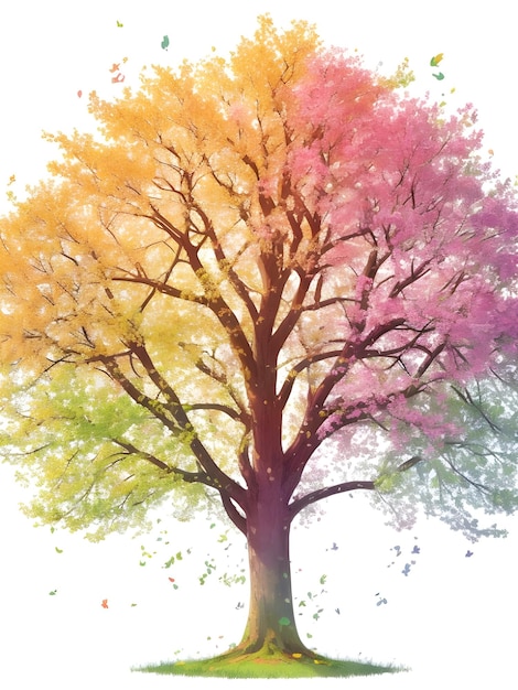 ilustracje obraz drzewa z kolorowym generatorem Best Photo AI
