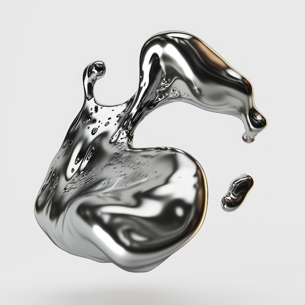 Iluzja eteryczna hipnotyzujący srebrny obiekt zawieszony w powietrzu przeciwstawiający się grawitacji z czarującym
