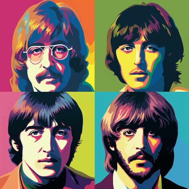 Iluzja zdjęcie albumu Abbey Road, zdjęcie czterech wokalistów zespołu Beatlesów