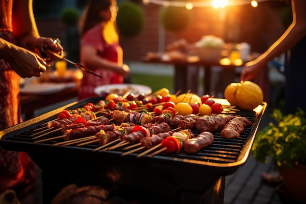 impreza barbecue z przyjaciółmi i rodziną