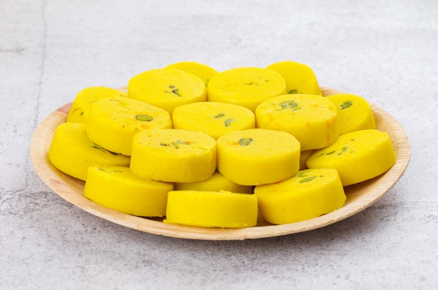 Indian Sweet Food Kesar Peda