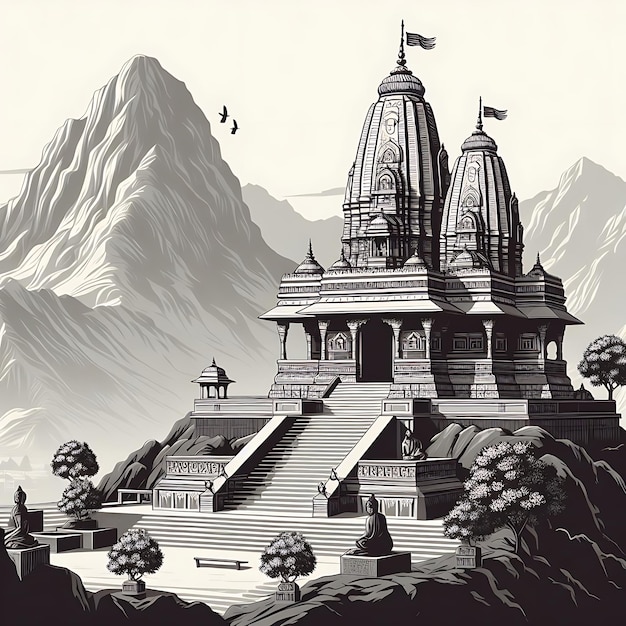 Indyjska świątynia na górze