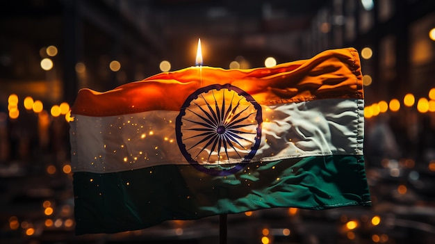 Indyjska uroczystość Dnia Republiki z 26 stycznia indyjski tekst 3d i koło Ashoka spróbuj kolorowej ręki człowiek biegnący z indyjską flagą indyjska brama wektorowy projekt ilustracji