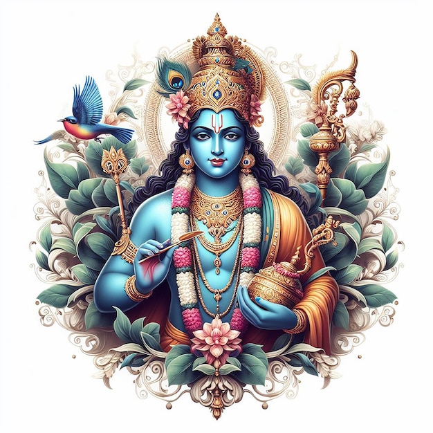 Zdjęcie indyjski bóg loard kirshna shree krishna dla janmashtam