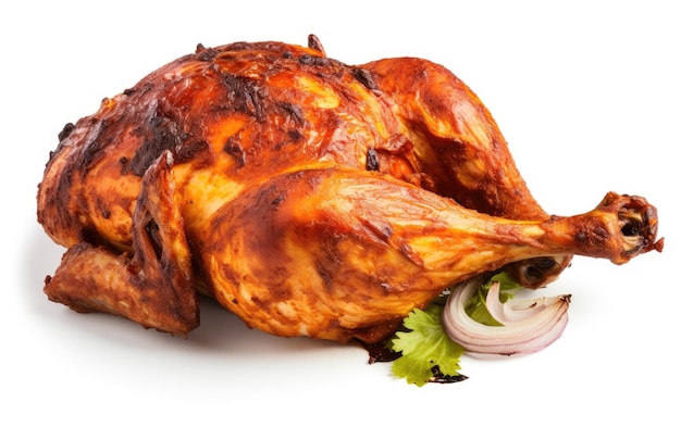 Indyjski kurczak Tandoori na białym tle