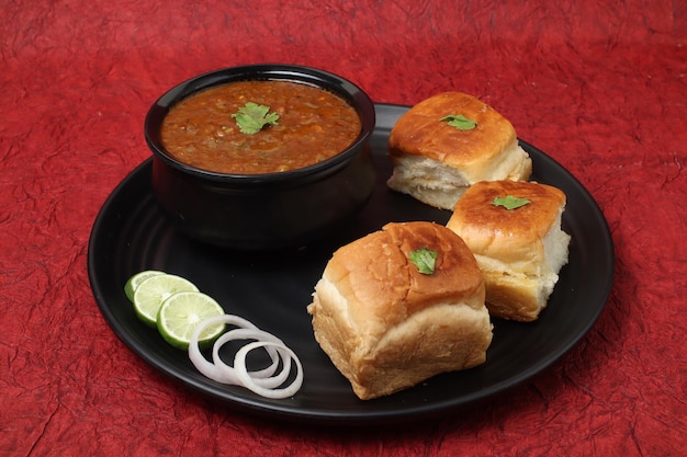 Indyjski styl Pav bhaji danie, Pao bhaji indyjskie śniadanie fast food