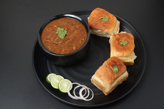 Indyjski styl Pav bhaji danie, Pao bhaji indyjskie śniadanie fast food