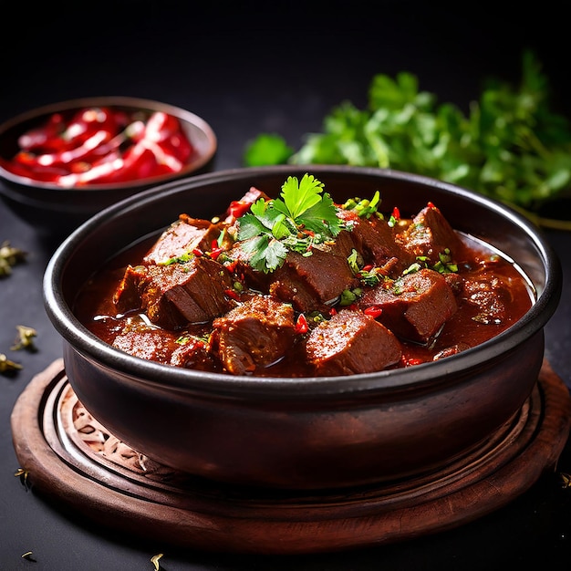 Indyjskie danie mięsne lub owcze na przezroczystym tle