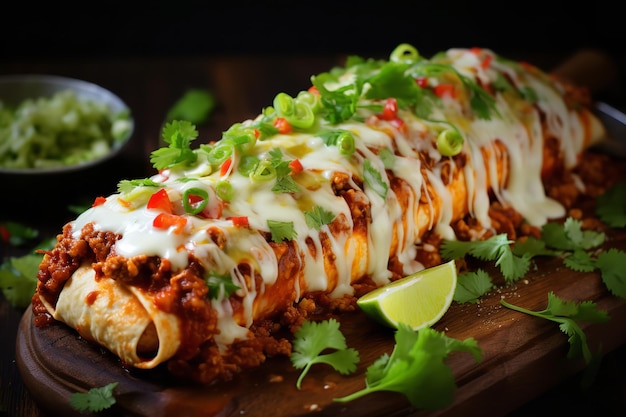 Indyk Enchiladas Meksykańskie jedzenie