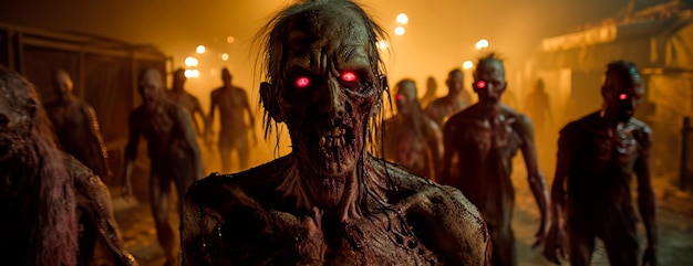 Zdjęcie infekcja zombie, która rozprzestrzenia się wśród ocalałych.