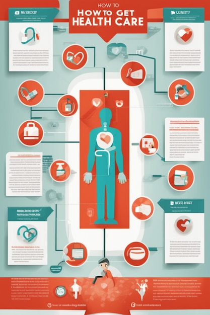 Zdjęcie infograficzny projekt szablonu opieki zdrowotnej