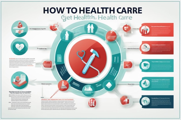 Zdjęcie infograficzny projekt szablonu opieki zdrowotnej