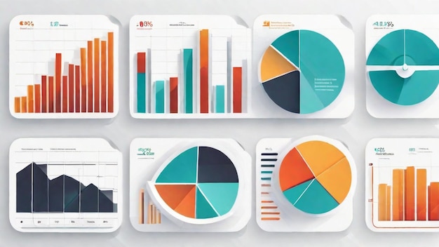 Zdjęcie informacyjne dane graficzne i infografiki