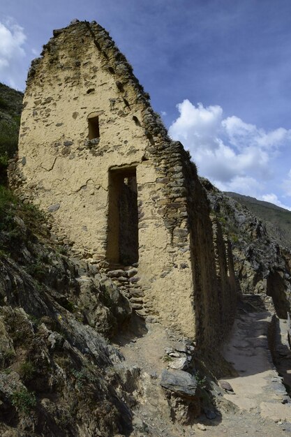 Inkaskie Ruiny Ollantaytambo Forteca I Miasto Inków W Peru Starożytny Budynek W Sacred Valley W Peruwiańskich Andach