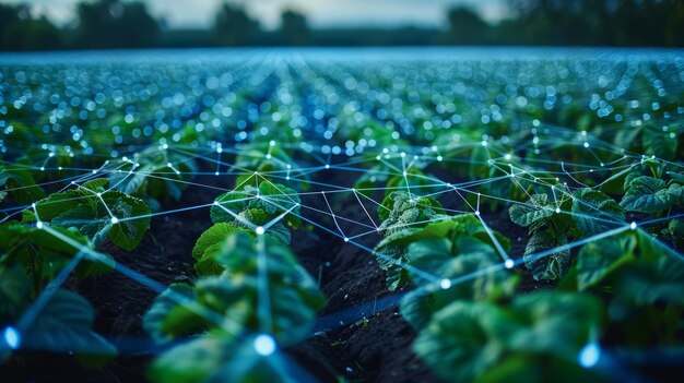 Zdjęcie innowacje w dziedzinie technologii inteligentnego rolnictwa w rolnictwie i monitorowaniu upraw