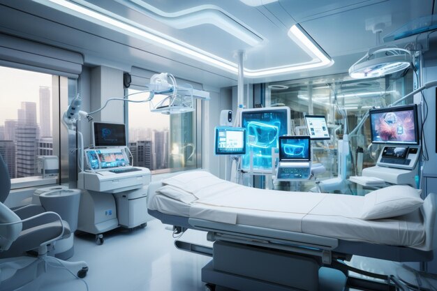 Innowacyjna technologia w nowoczesnej sali operacyjnej szpitala Generacyjna sztuczna inteligencja