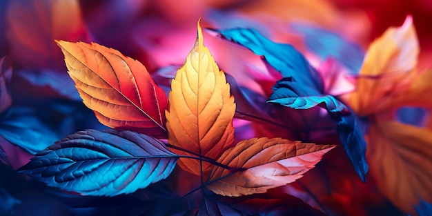 inspirowany kolorami i fakturami jesiennych liści z przejściami gradientowymi Generacyjna sztuczna inteligencja