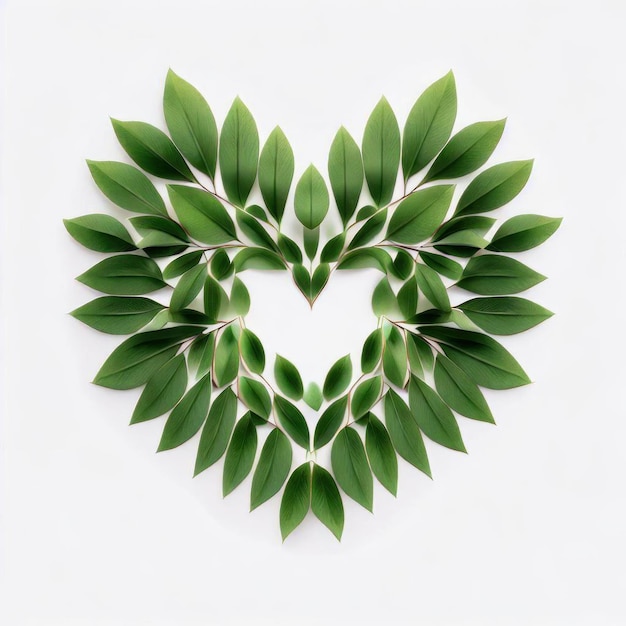 Zdjęcie inspirowany naturą liściasty projekt miłosny wzbogacony przez generatywną sztuczną inteligencję generatywna sztuczna inteligencja